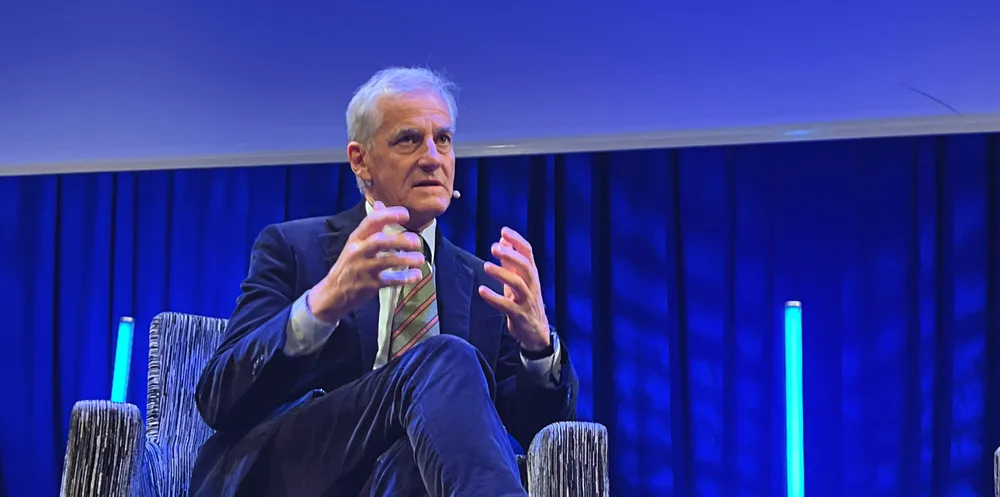 Statsminister Jonas Gahr Støre kommenterte Equinors skrinlegging av Trollvind på havvindkonferansen Floating Offshore Wind i Haugesund onsdag.