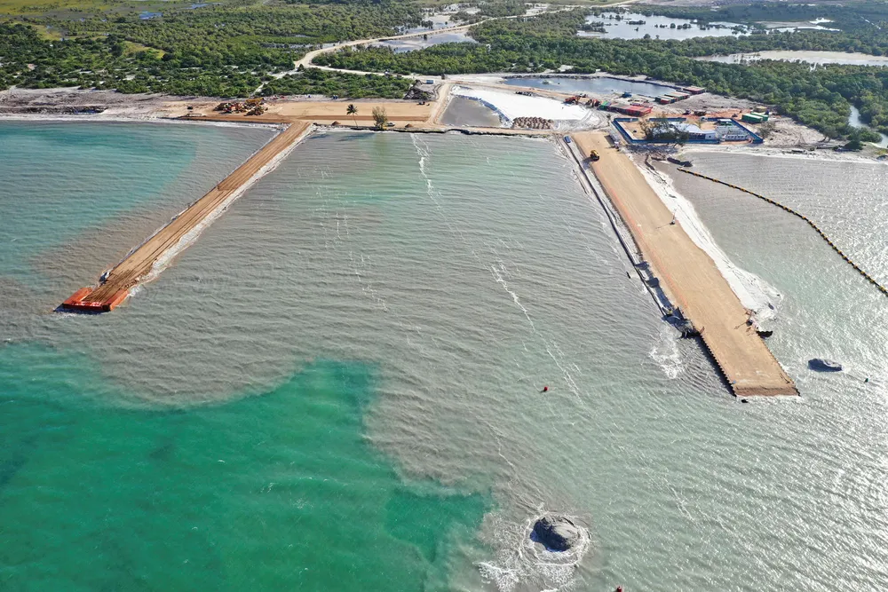 High stakes: the early beach landing at the Afungi liquefied natural gas site in Cabo Delgado, Mozambique.