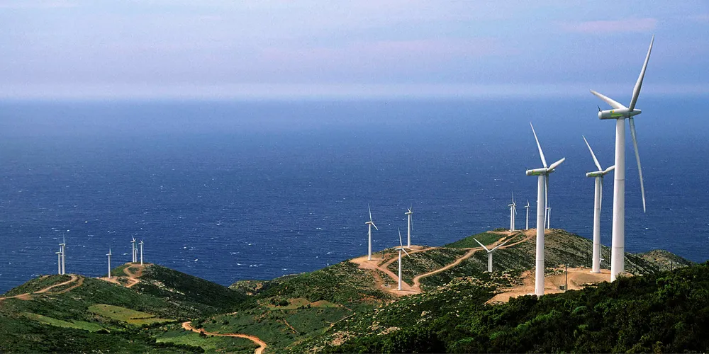 Iberdrola's Antia wind farm on the island of Evia