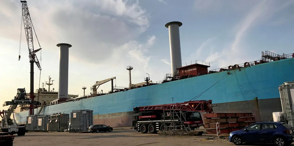 Norsepower rotor sails installed aboard the Maersk Pelican are an example of WASP technology in action.
