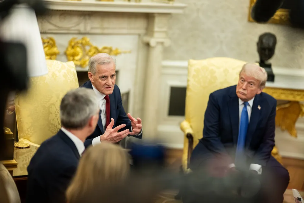 US President Donald Trump met Norwegian Prime Minister Jonas Gahr Store in The White House on April 24.