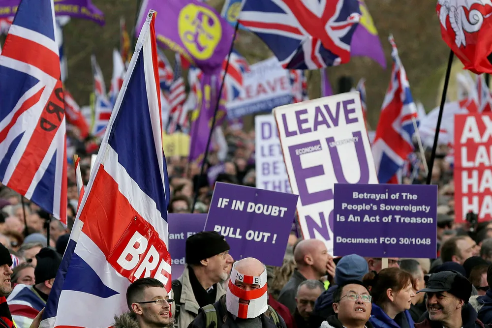 Det har vært en rekke demonstrasjoner i London de siste månedene både for og imot brexit.