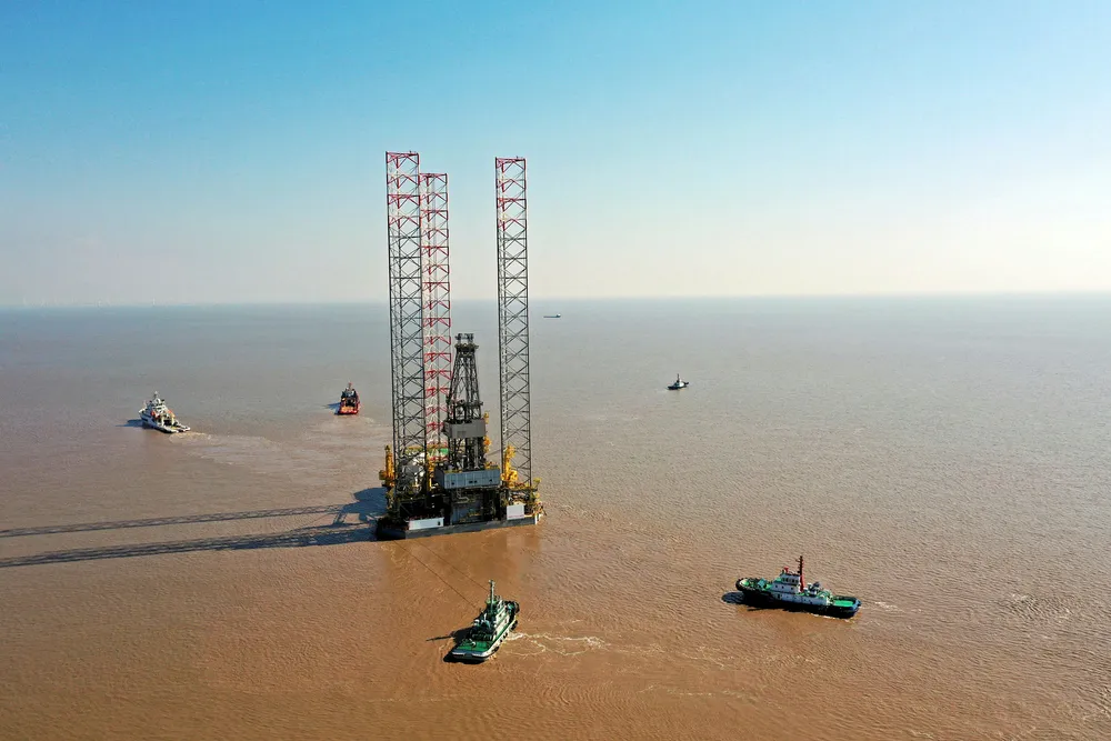 On call: the jack-up Oriental Discovery en route to the South China Sea for a two-well campaign earlier this year