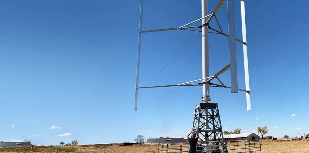 Wind Harvester vertical axis wind turbine prototype