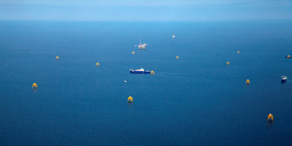 Wikinger's jackets are ready to receive the wind farm's 5MW Adwen turbines