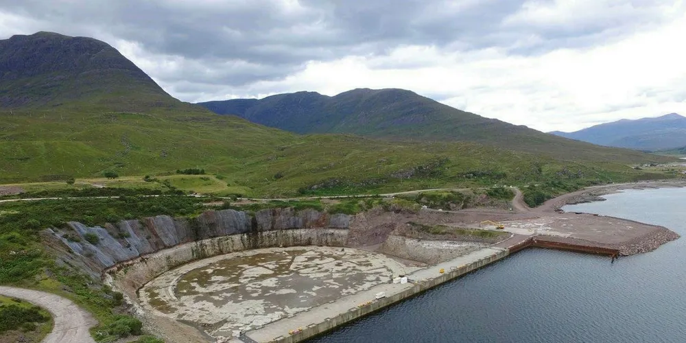 Kishorn Port’s redeveloped dry-dock where the Kincardine floating wind units’ caisson foundations were to have been built.