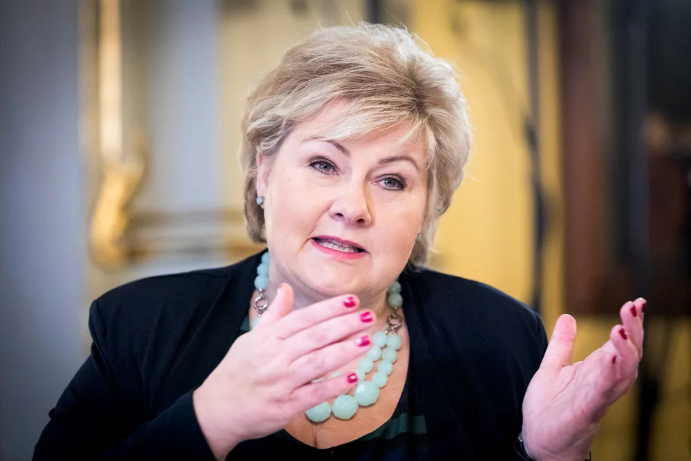 Statsminister Erna Solberg skal møte USAs president Donald Trump rett over nyttår. Flere tar til orde for at hun må ta opp klima i samtalen med Trump. Foto: Gunnar Lier