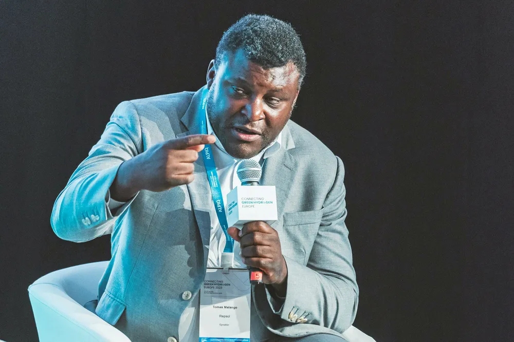 Tomas Malango, director of renewable fuels at Spanish oil firm Repsol, speaking at the Connecting Green Hydrogen Europe conference in Madrid earlier this week.