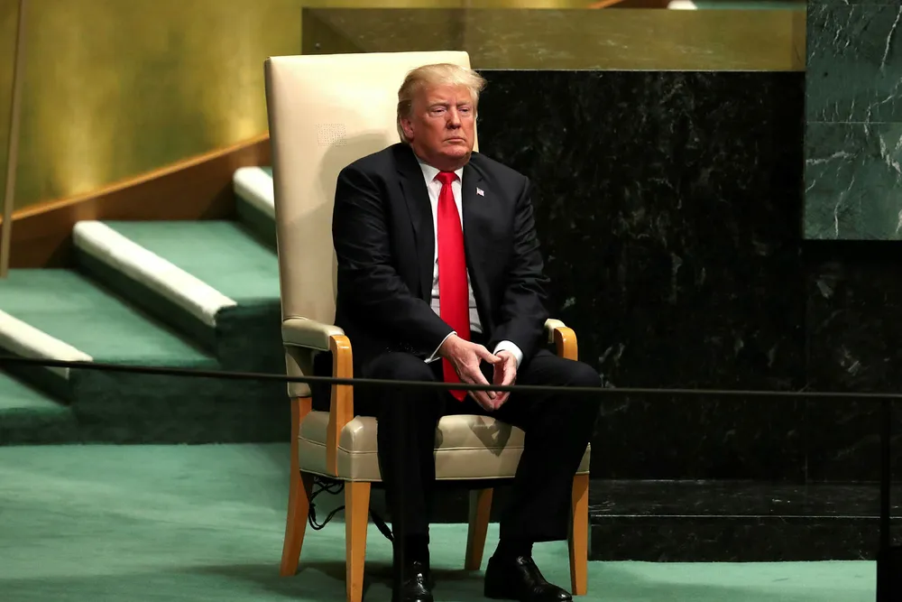 – Vi forsvarer mange av disse nasjonene for ingenting, og så utnytter de oss ved å gi oss høyere oljepris. Ikke bra, sa USAs president Donald Trump på FNs hovedforsamling tirsdag.