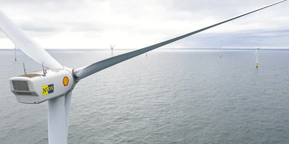 A Shell wind farm off the Netherlands.