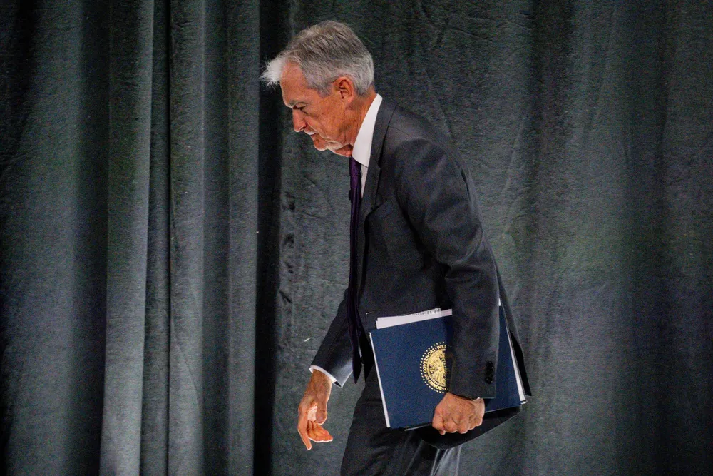 Jerome Powell talte under et arrangement i regi av Economic Club of Chicago onsdag kveld norsk tid.