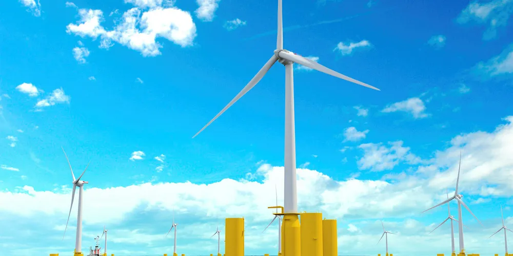 A computer rendering at DCNS units at the planned Groix & Belle Île array. Pic: DCNS