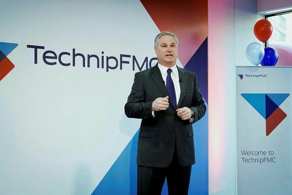 New merger announced: TechnipFMC chief executive Doug Pferdehirt . .