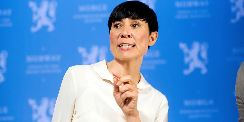 ROGALAND, VESTLAND OG MØRE OG ROMSDAL: Vestlandsfylkene har bedt om å få møte utenriksminister Ine Eriksen Søreide (H), bildet, fiskeri- og sjømatminister Odd Emil Ingebrigtsen (H) og næringsminister Iselin Nybø (V) for å få informasjon om brexit-konsekvensene for blant annet sjømatnæringen på Vestlandet.