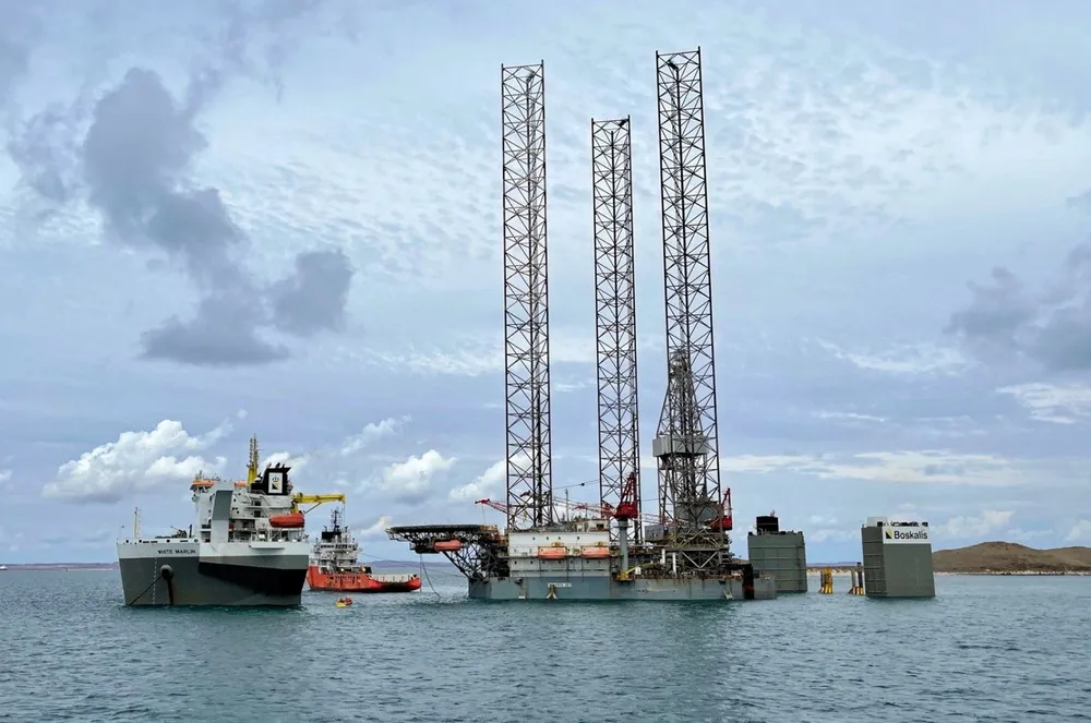 The jack-ups Valaris 107 (above) and Valaris 247 are operating in Australia.