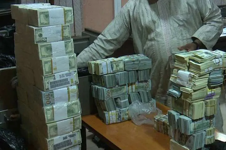 Cash forfeited: to government after raid