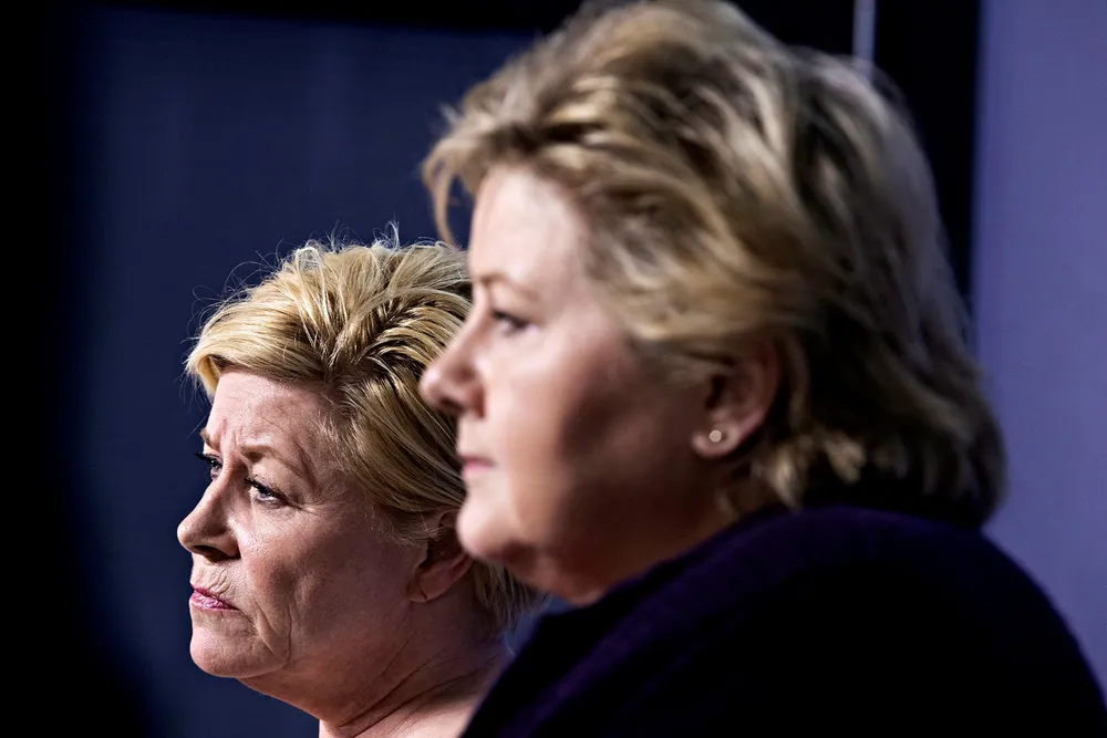 Statsminister Erna Solberg (H) og Frp-leder Siv Jensen står foran krevende forhandlinger om statsbudsjettet.