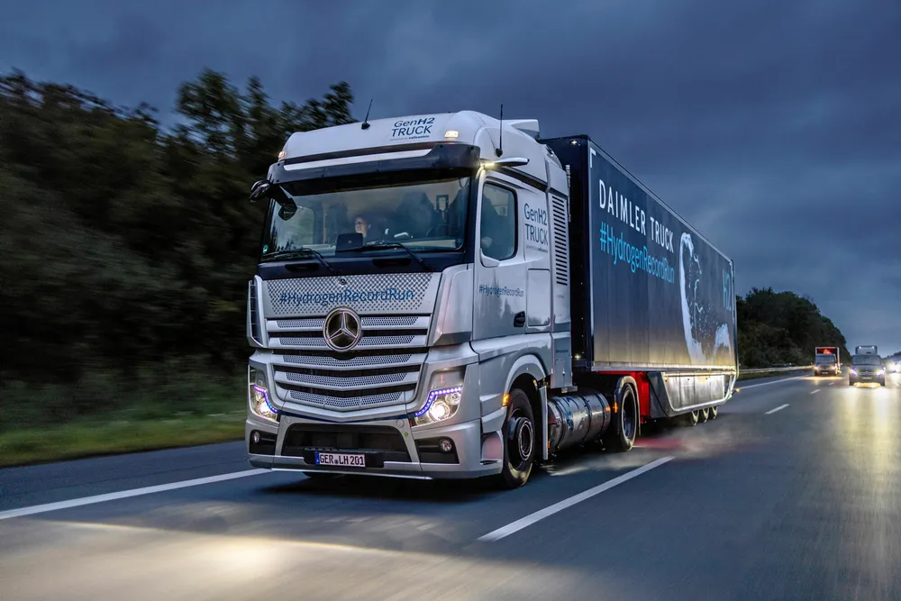 Daimler's GenH2 hydrogen truck.