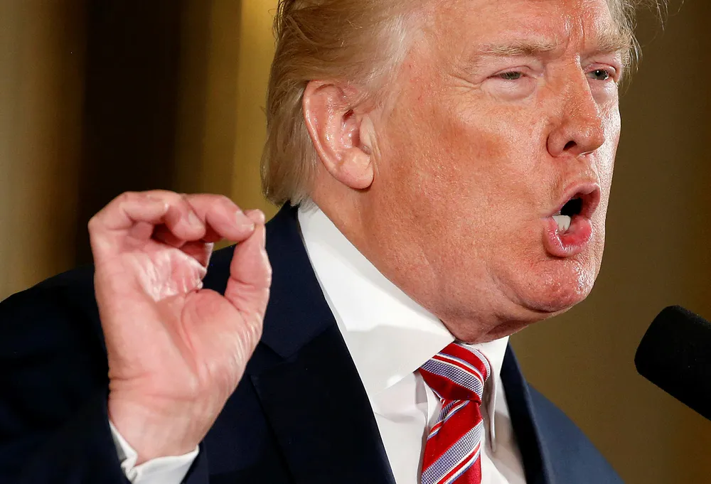 USAs president Donald Trump har vært svært aktiv på Twitter det siste døgnet. Foto: JOSHUA ROBERTS / REUTERS / NTB Scanpix
