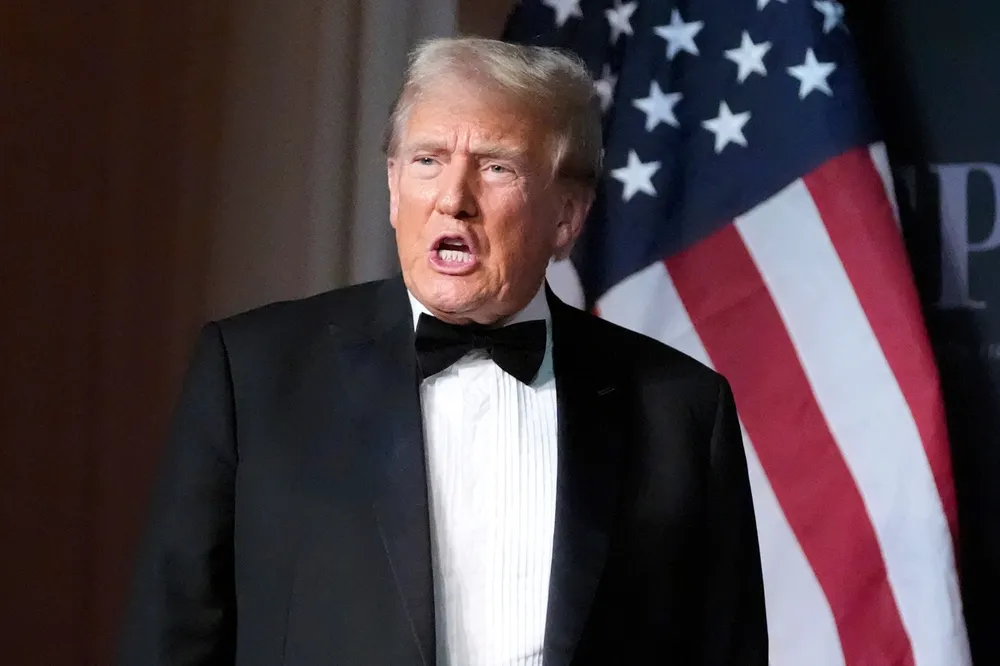 President-elect Donald Trump arrives to speak during an America First Policy Institute gala at his Mar-a-Lago estate on Thursday, 14 November 2024, in Palm Beach, Florida.