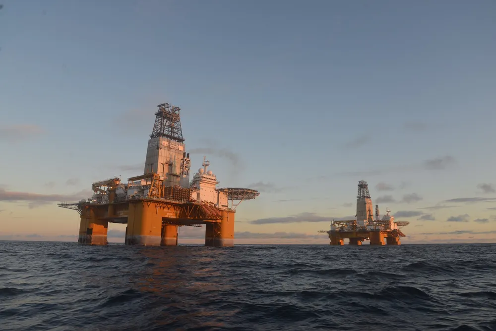 The Deepsea Stavanger (left) and Deepsea Atlantic (right).