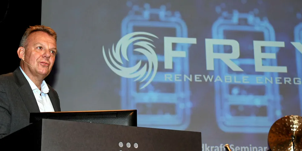 Torstein Dale Sjøtveit og Freyr håper å ha i drift en batterifabrikk på 32 GWh i 2023.