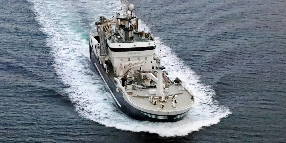 «Norderveg» med kurs mot Egersund for levering av en sildelast på 990 tonn.