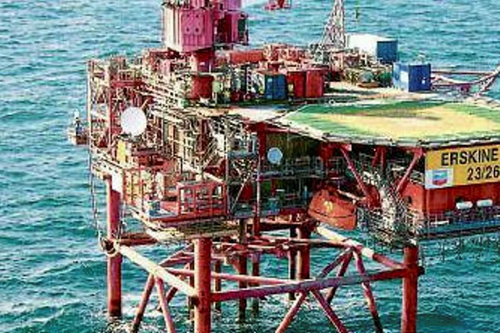 Fire: Chevronøs unmanned Erskine platform in the UK North Sea is remotely controlled from BG Groupøs Lomond platform