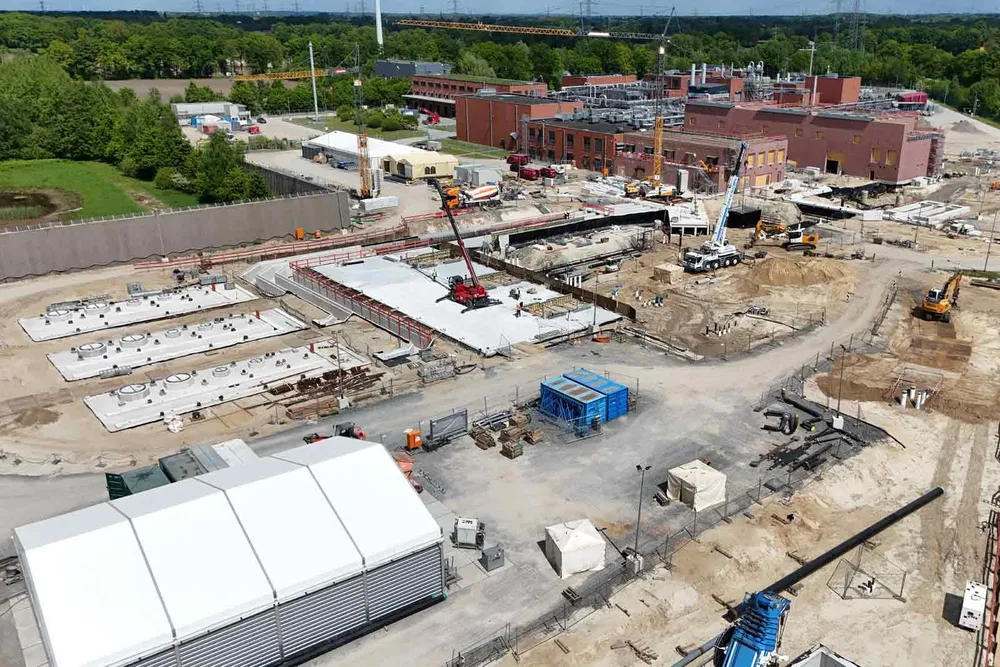 The Gronau-Epe hydrogen storage site under construction
