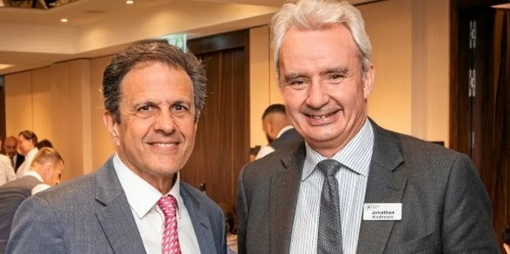 Carlos Juan Madinabeitia (left), chair of Steamship Underwriting Association Europe, and Steamship Mutual CEO Jonathan Andrews.