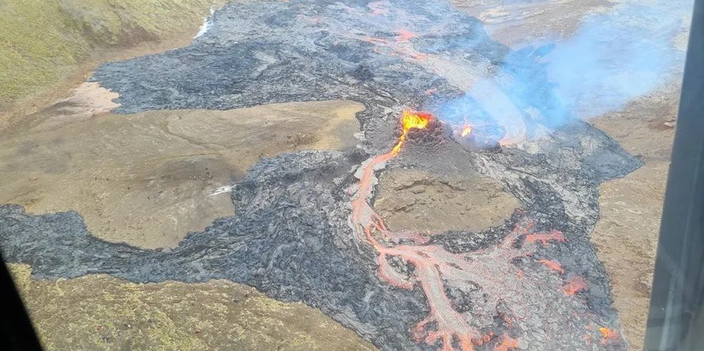 A volcanic erupted on the Reykjanes peninsula, Iceland Friday evening.