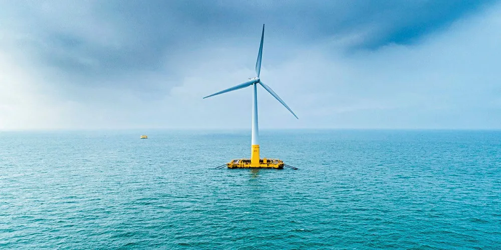 France's only offshore turbine, the 2MW FloatGen pilot unit turning off its Atlantic coast
