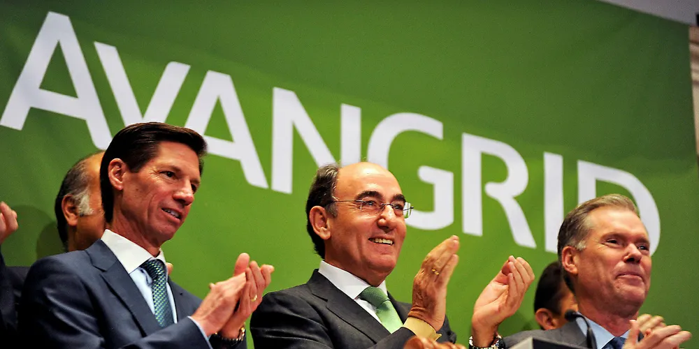 Iberdrola CEO Ignacio Galan and other executives open the NYSE with Avangrid. Pic: Matthew McDermott