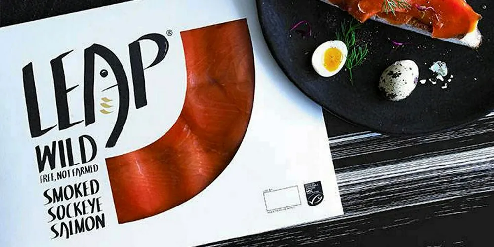 Leap Wild Fish smoked salmon products.