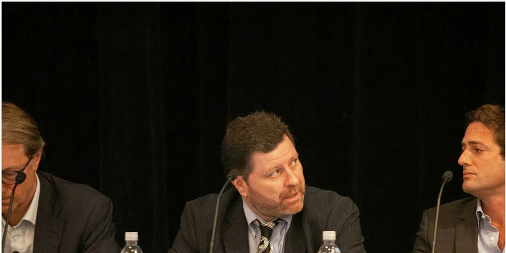 Joe McElwee speaking at one of IntraFish's Seafood Investor Forums.