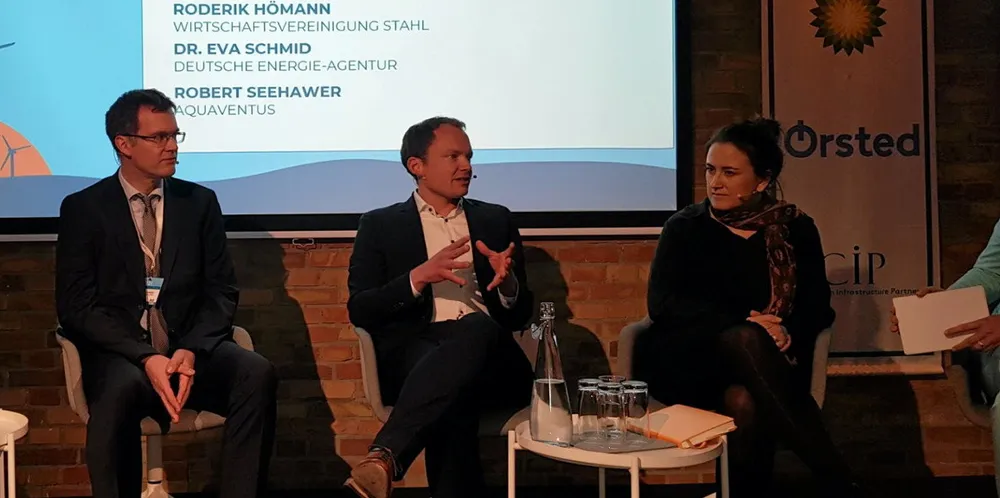Martin Dörnhöfer (centre), RWE director for floating, hydrogen and development optimisation offshore.