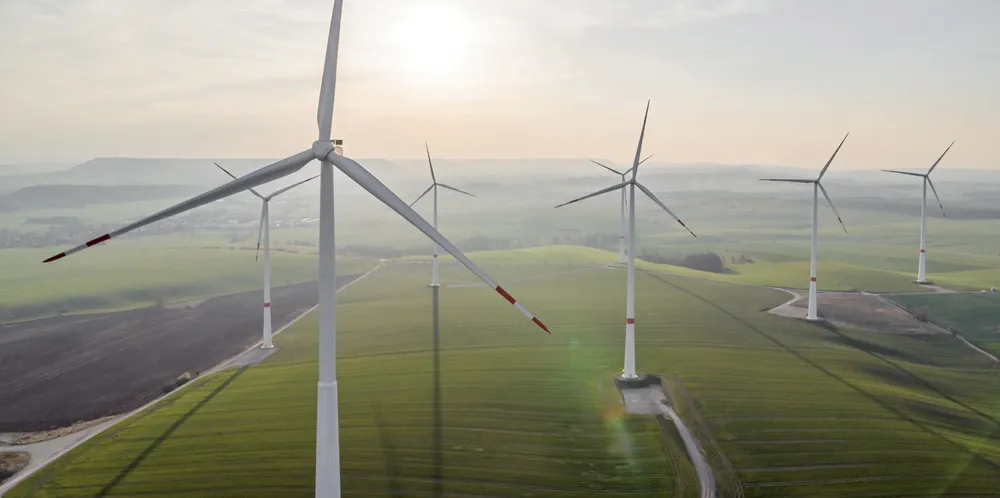 Nordex turbines at wind farm in Germany