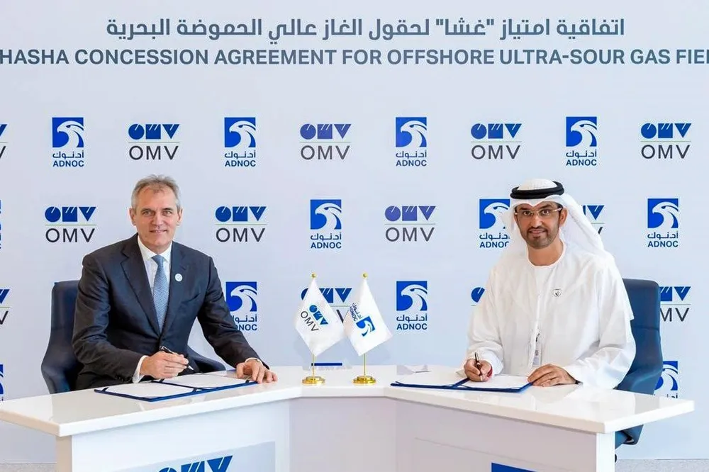 OMV in December 2018 took up a 5% interest in the Ghasha concession in the UAE.