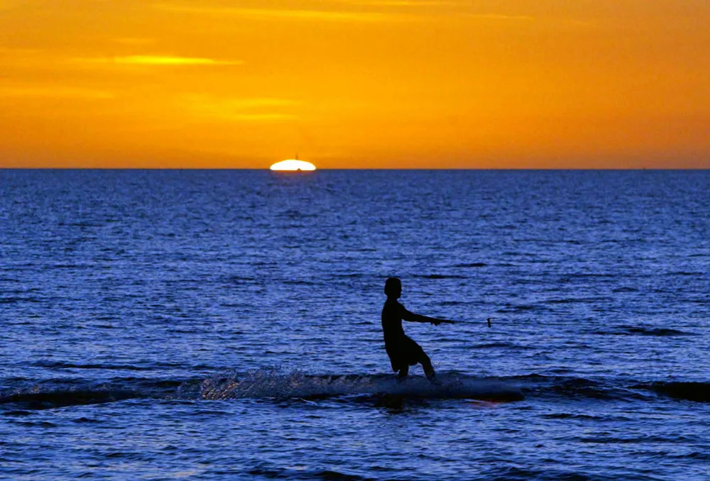 On stream: a water skier at Mindil Beach in Darwin. Players are eyeing up Australia’s Northern Territory for a green hydrogen development