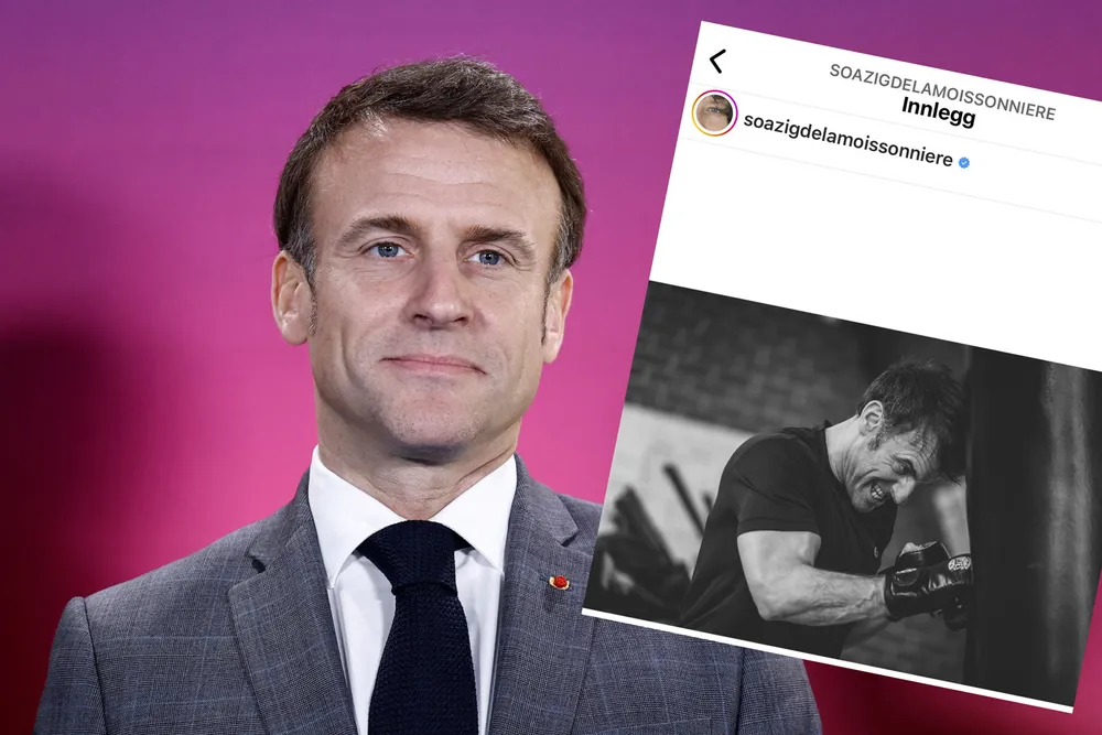 Her er bildet av Emmanuel Macron som er lagt ut på Instagram av presidentens fotograf.