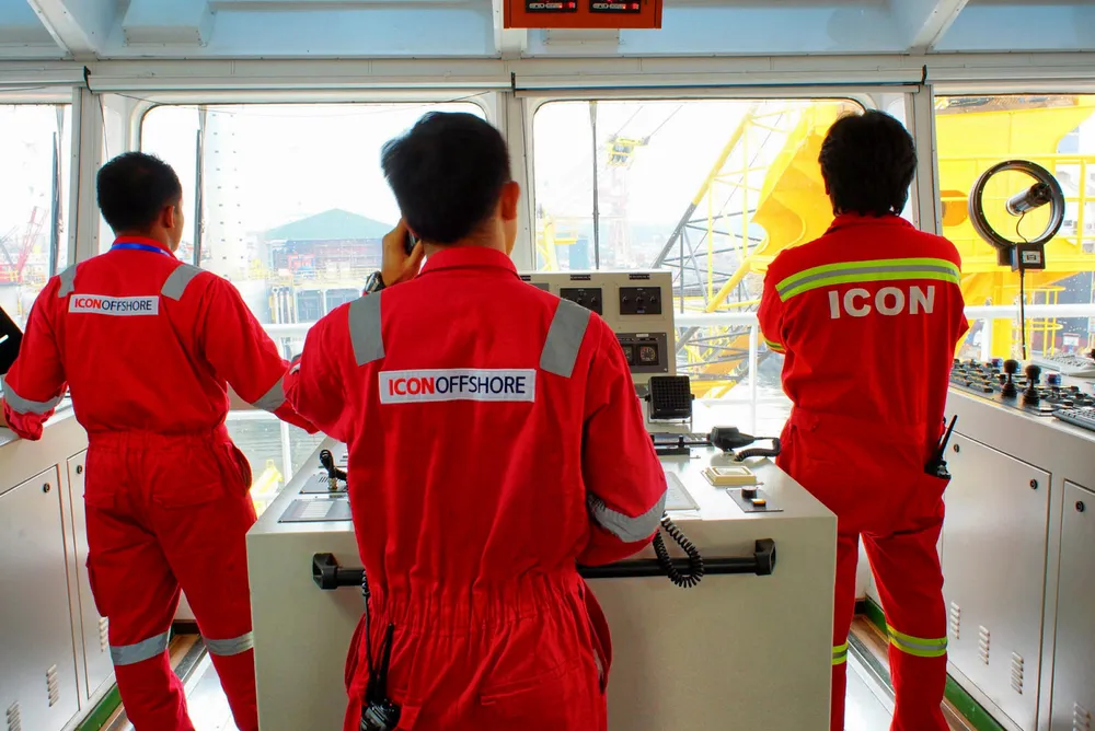 Icon Offshore personnel working in Malaysia.