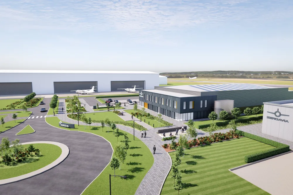 A computer-generated image of the proposed manufacturing centre near Glasgow Airport