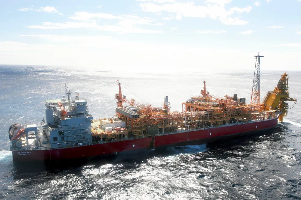 The Nganhurra FPSO on station at Woodside's Enfield field offshore Western Australia.