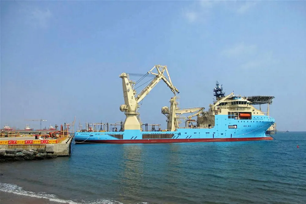 North Sea job: the Maersk Installer subsea support vessel