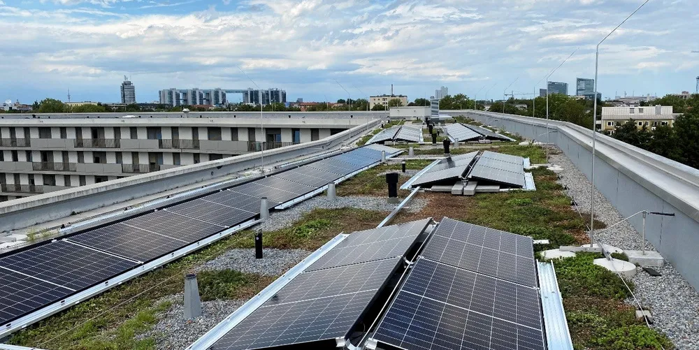Recently installed rooftop PV installation in Munich