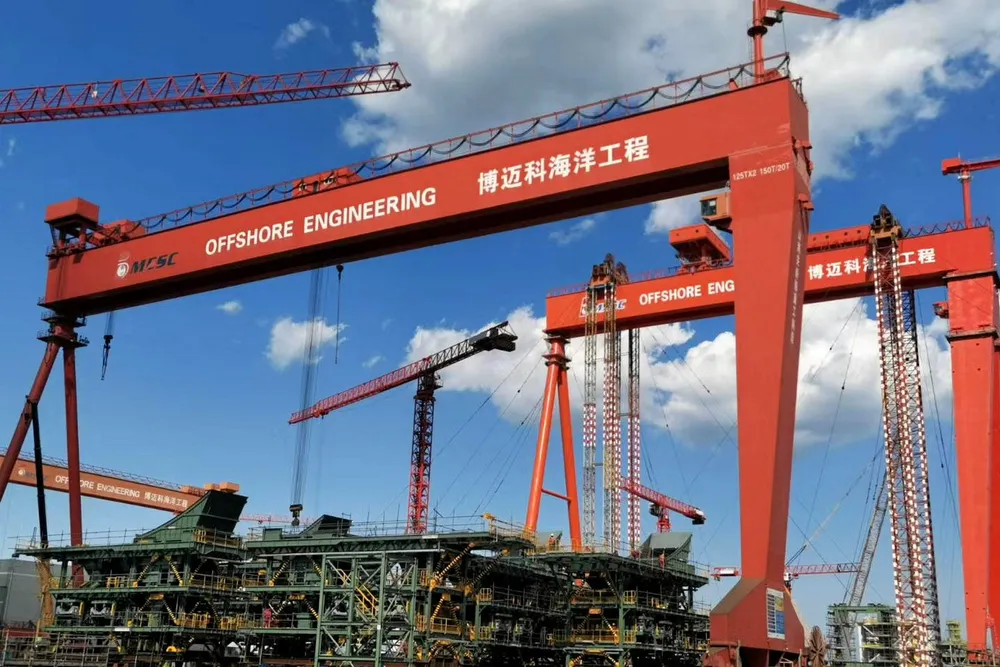 Fabrication facility: Bomesc’s yard in Tianjin city in northern China.