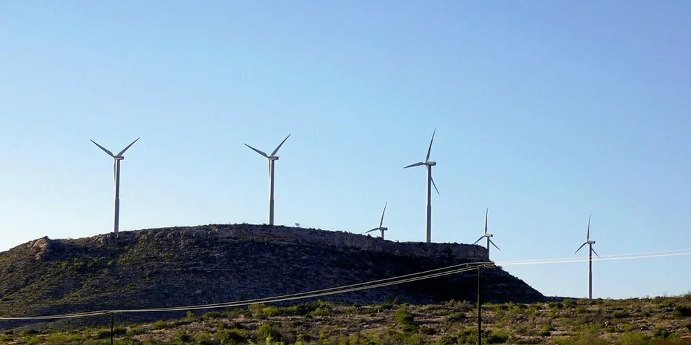 A wind farm in west Texas