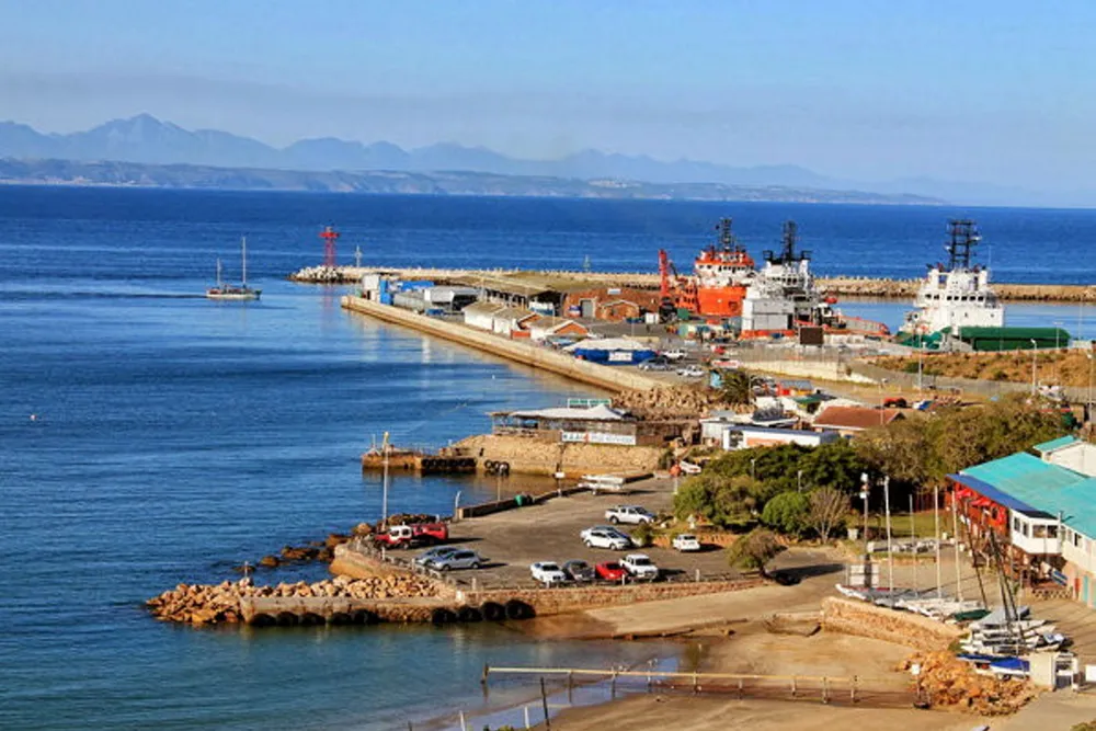 Support base: Mossel Bay harbour in South Africa