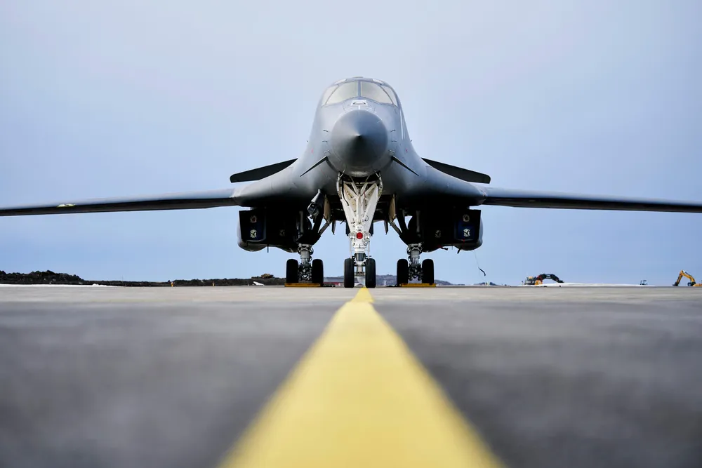 Fire amerikanske B-1B «Lancer» bombefly var nylig utplassert på Ørland hovedflystasjon i én måned.
