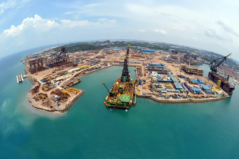 Subsea scoop: McDermott's Indonesian yard, above, nets Jangrik fabrication deal